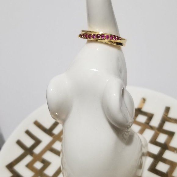 Elsie Wedding Band AAA Stellux CZ & Yellow Gold.   Size 6 only - Picture 8 of 13